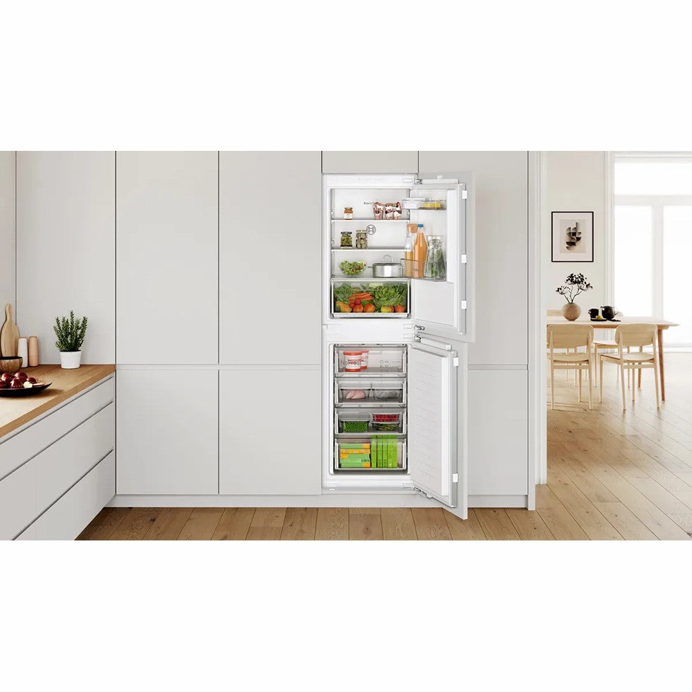 Bosch Series 2 177.2x54.1CM Frost Free Integrated Fridge Freezer - White | KIN85NFF0G from Bosch - DID Electrical