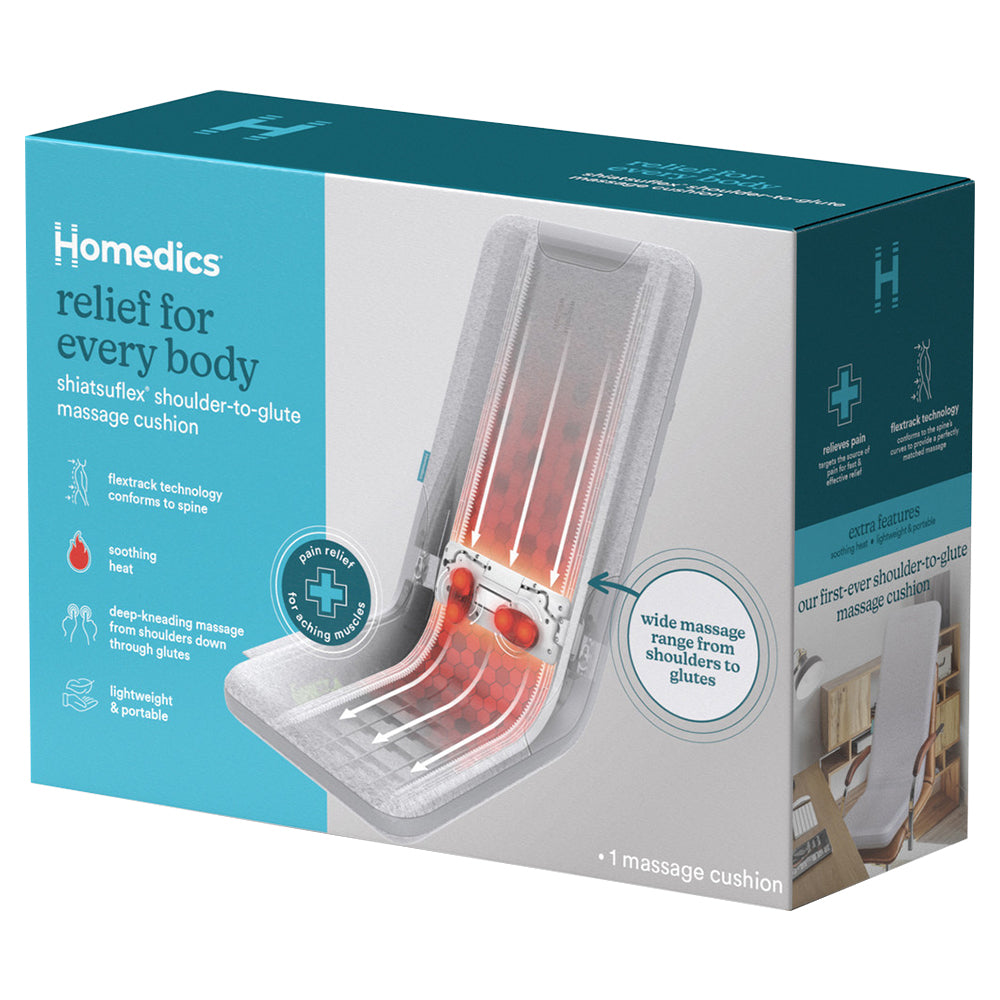 Homedics ShiatsuFlex Massage Cushion - Grey | MCS-512 from Homedics - DID Electrical