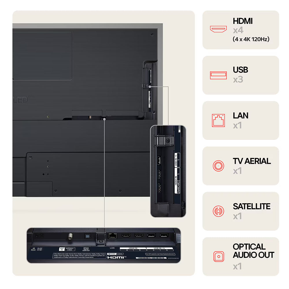 LG Evo AI G4 55&quot; 4K Smart TV - Wall Mount Version | OLED55G45LW.AEK from LG - DID Electrical