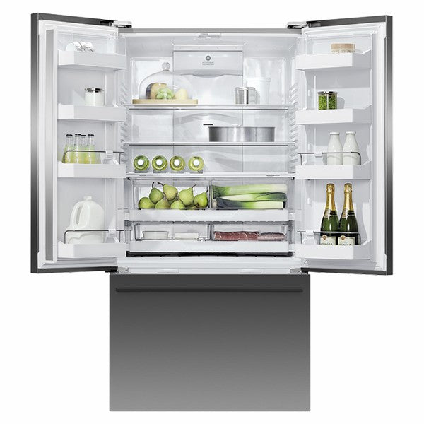 Fisher &amp; Paykel 569L Freestanding French Door Fridge Freezer - Black Stainless Steel | RF540ADUB7 from Fisher &amp; Paykel - DID Electrical