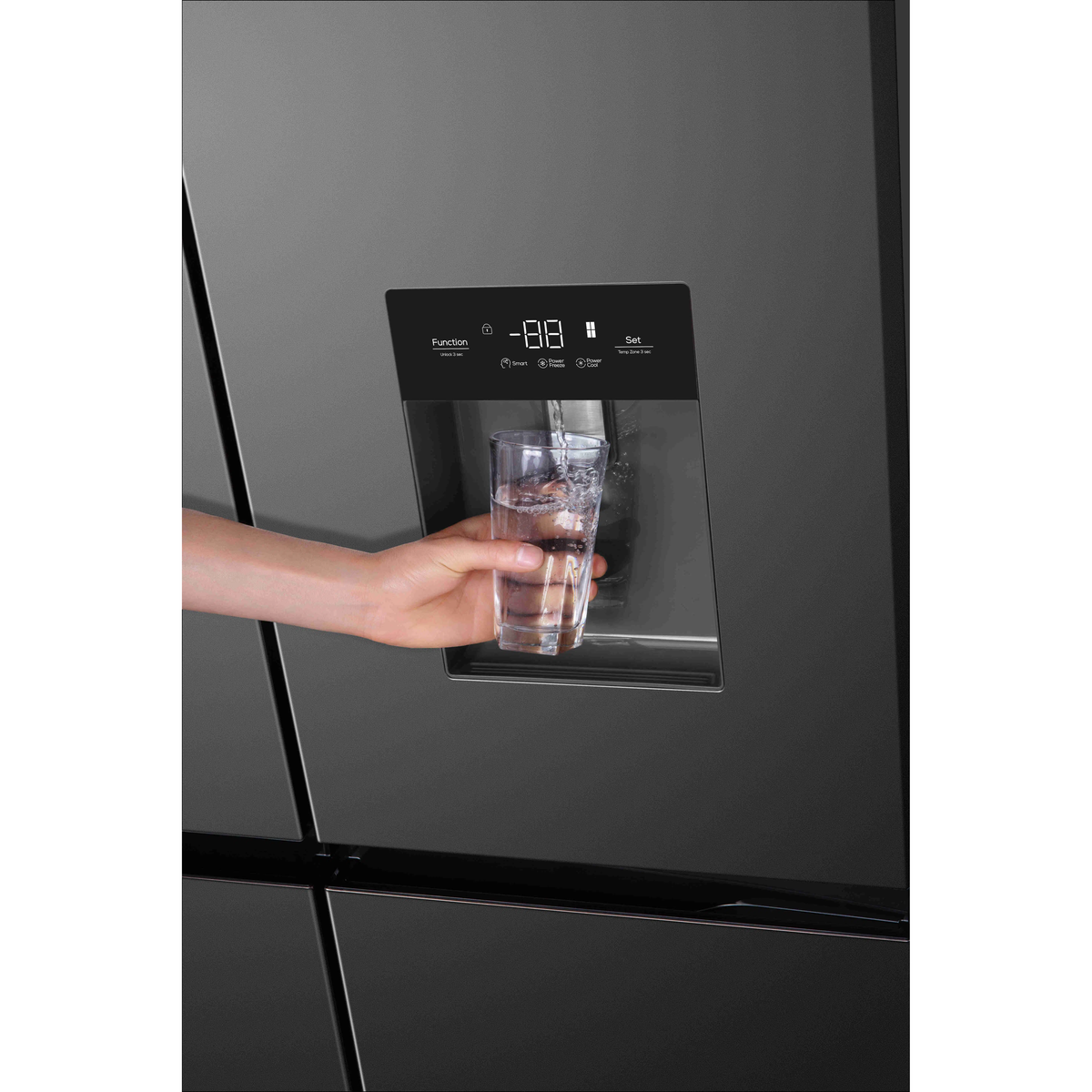 TCL 466L No Frost Non plumbed water dispenser American Style Fridge Freezer - Inox | RP466CSF0UK from TCL - DID Electrical