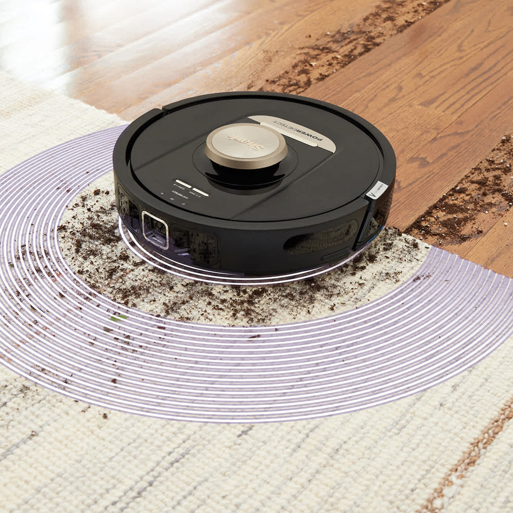 Shark PowerDetect Robot Vacuum Cleaner with Self-Empty Station - Black &amp; Champagne | RV2820VEUK from Shark - DID Electrical