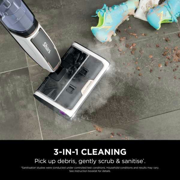 Shark SteamPickUp Bagless Hard Floor Vacuum Cleaner - White | SD200UK from Shark - DID Electrical