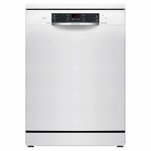 Bosch Series 2 60CM Freestanding Standard Dishwasher - White | SMS26AW08G