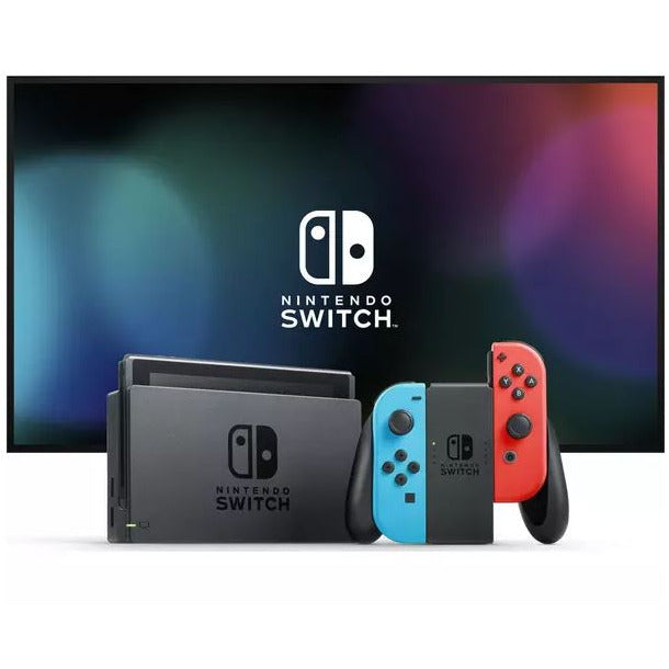 Nintendo Switch Console with Joy-Con Racing Wheels Twin Pack - Neon Red/Neon Blue | SWITCHRWHEEL from Nintendo - DID Electrical