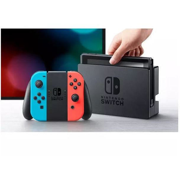 Nintendo Switch Console with Joy-Con Racing Wheels Twin Pack - Neon Red/Neon Blue | SWITCHRWHEEL from Nintendo - DID Electrical