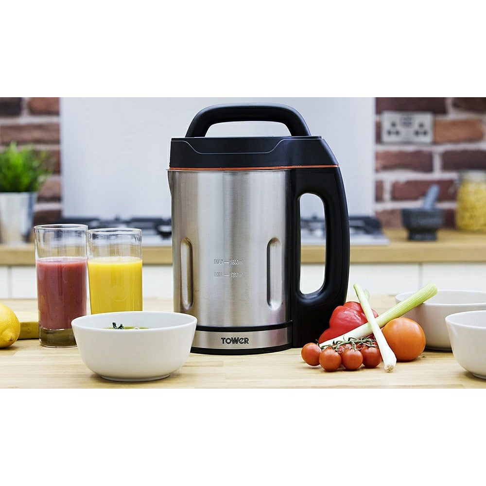 Tower 1.6L Stainless Steel Soup Maker - Silver | T12031 from Tower - DID Electrical