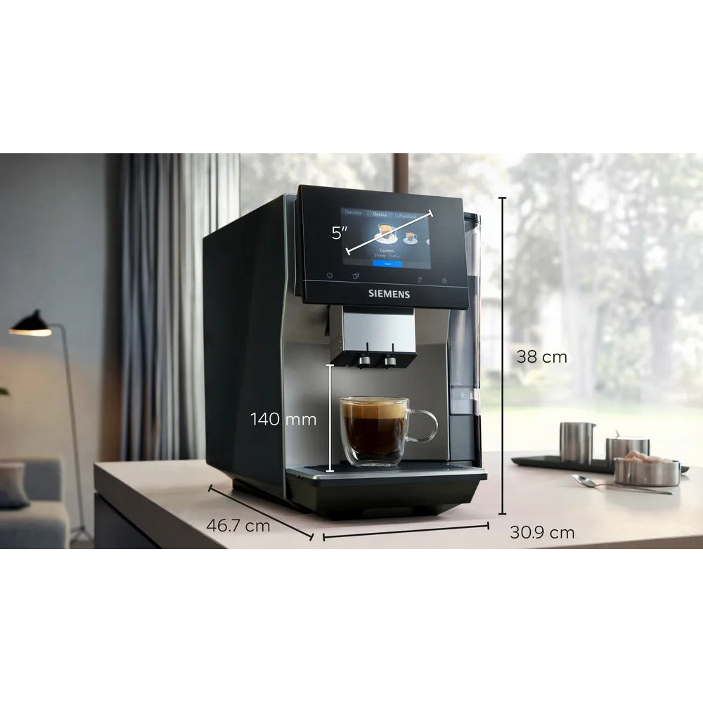 Siemens EQ700 Bean to Cup Coffee Machine - Black &amp; Haze | TP715GB1 from Siemens - DID Electrical