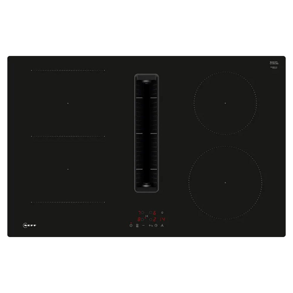 Neff N 50 80CM 4 Zone Induction Hob With Integrated Ventilation - Black | V58NBS1L0 from Neff - DID Electrical