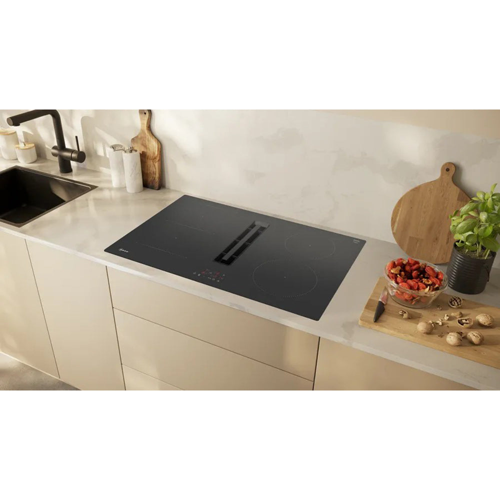 Neff N 50 80CM 4 Zone Induction Hob With Integrated Ventilation - Black | V58NBS1L0 from Neff - DID Electrical