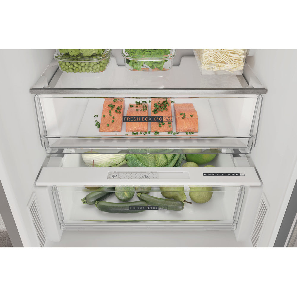 Whirlpool 335L Freestanding Fridge Freezer - Optic Inox | W7X82OOXUK from Whirlpool - DID Electrical