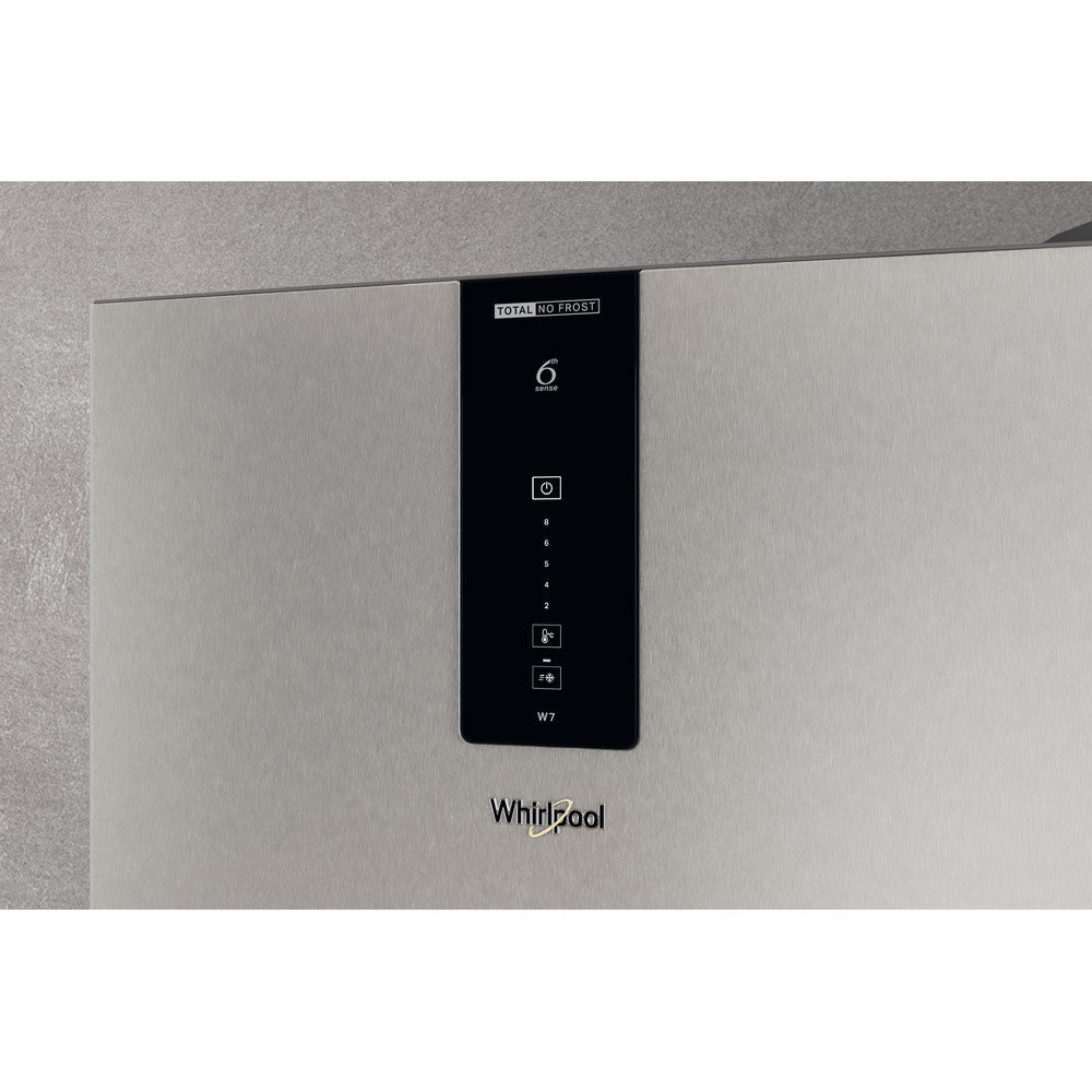 Whirlpool 335L Freestanding Fridge Freezer - Optic Inox | W7X82OOXUK from Whirlpool - DID Electrical