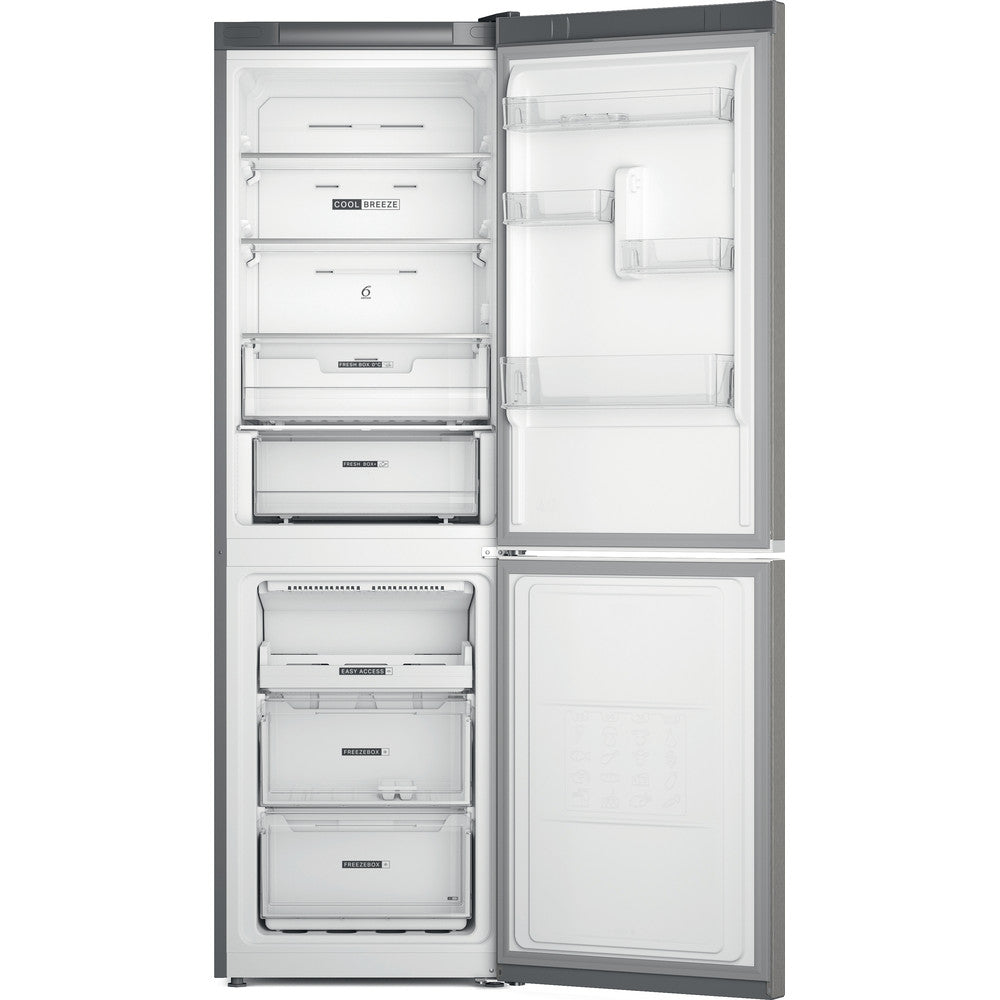 Whirlpool 335L Freestanding Fridge Freezer - Optic Inox | W7X82OOXUK from Whirlpool - DID Electrical