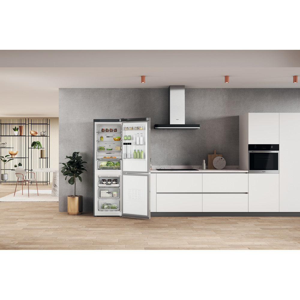 Whirlpool 335L Freestanding Fridge Freezer - Optic Inox | W7X82OOXUK from Whirlpool - DID Electrical