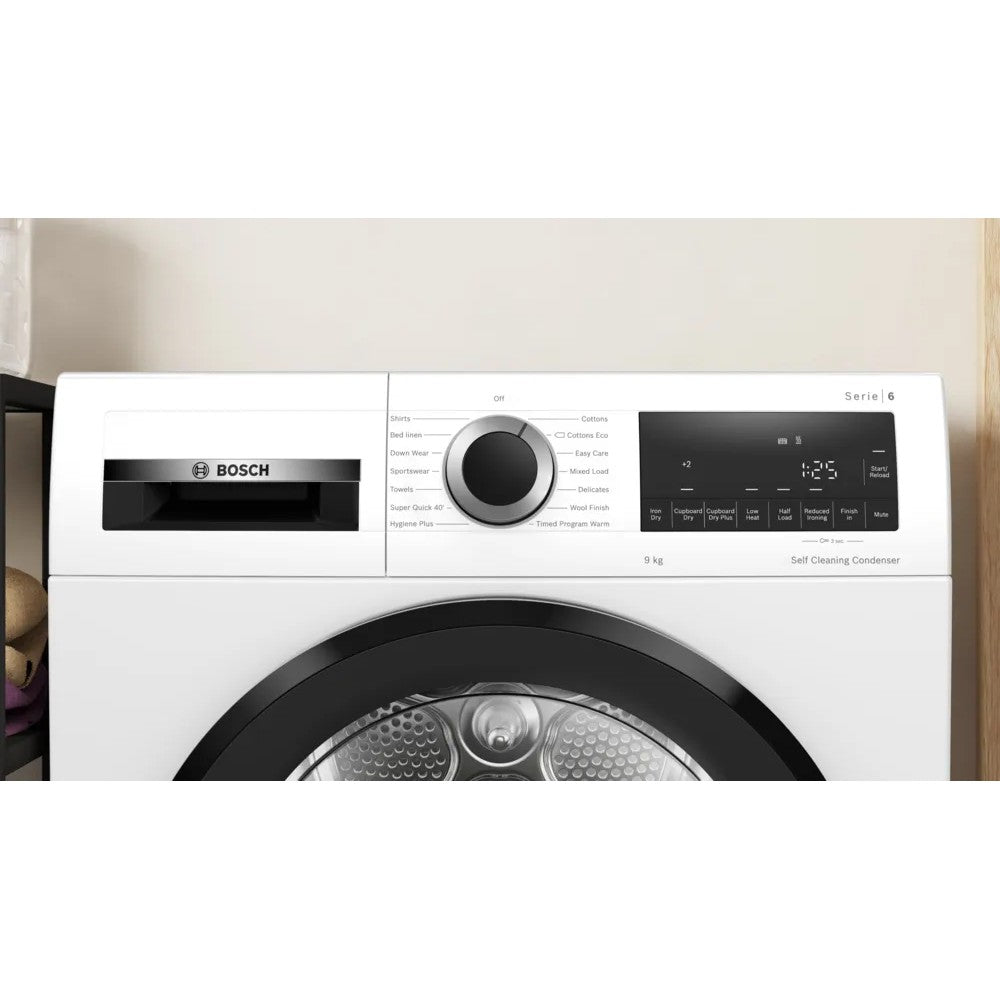 Bosch Series 6 9KG Freestanding Condenser Tumble Dryer - White | WQG245A0GB from Bosch - DID Electrical