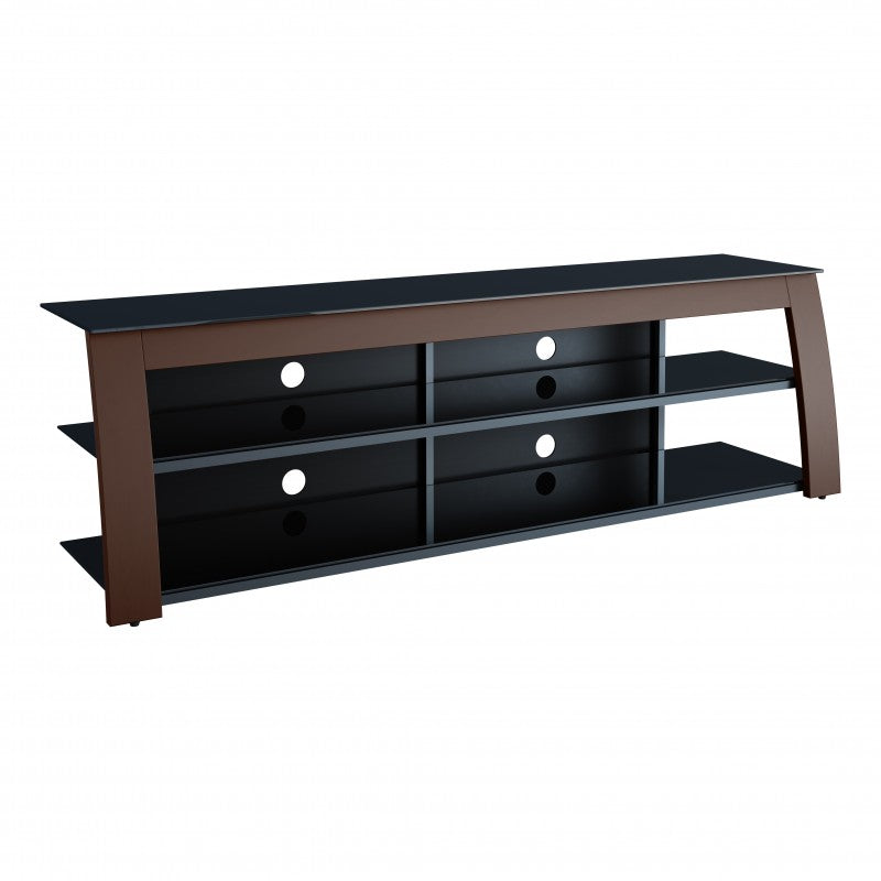 AVF Kivu 1.8M TV Stand - Walnut &amp; Black Glass | FS1800KIVW from AVF - DID Electrical