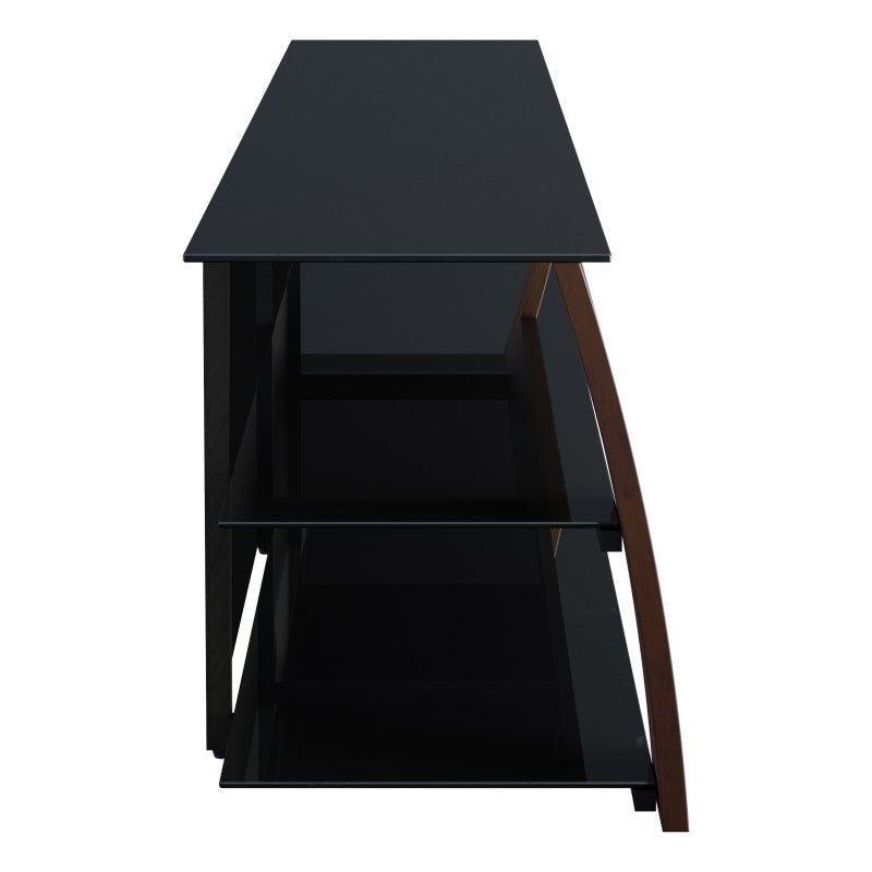 AVF Kivu 1.8M TV Stand - Walnut &amp; Black Glass | FS1800KIVW from AVF - DID Electrical