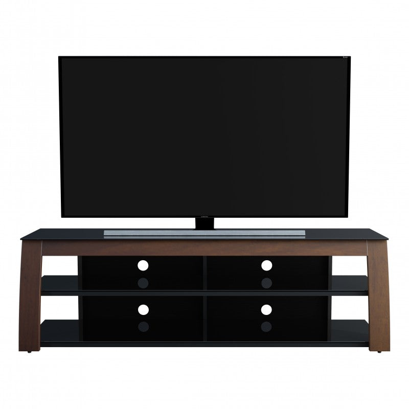 AVF Kivu 1.8M TV Stand - Walnut &amp; Black Glass | FS1800KIVW from AVF - DID Electrical