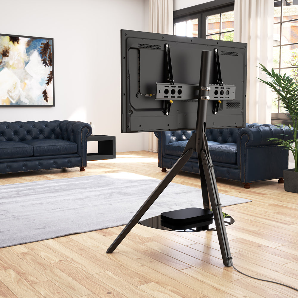 AVF Hoxton Freestanding Tripod TV Stand - Black | FSL1000HOXBB from AVF - DID Electrical