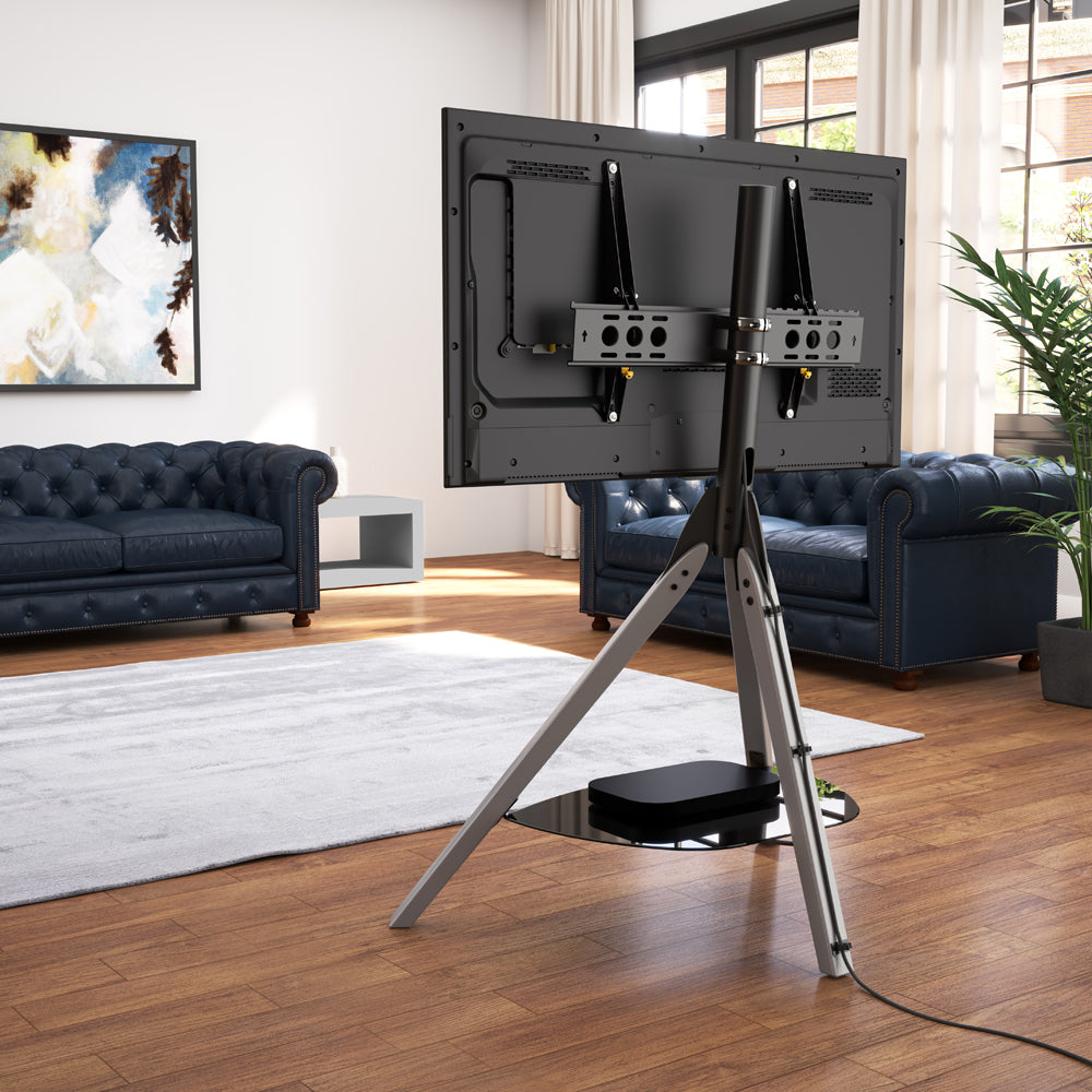 AVF Hoxton Freestanding Tripod TV Stand - Grey &amp; Black | FSL1000HOXGB from AVF - DID Electrical