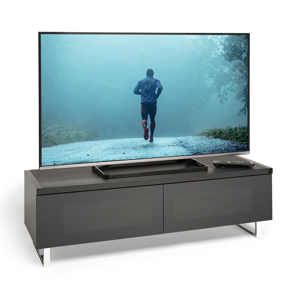 AVF Panorama 1.2m TV Stand with Reversible Top - Walnut &amp; Black | PM120WB from AVF - DID Electrical