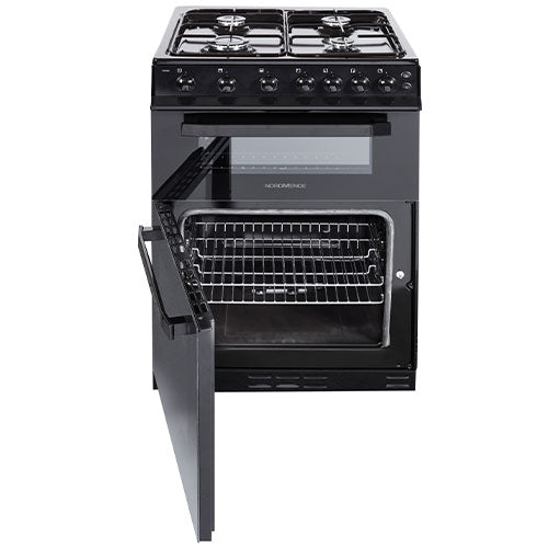 NordMende 60CM Freestanding Double Cavity LPG Gas Cooker - Black | CTG62LPGBK from NordMende - DID Electrical