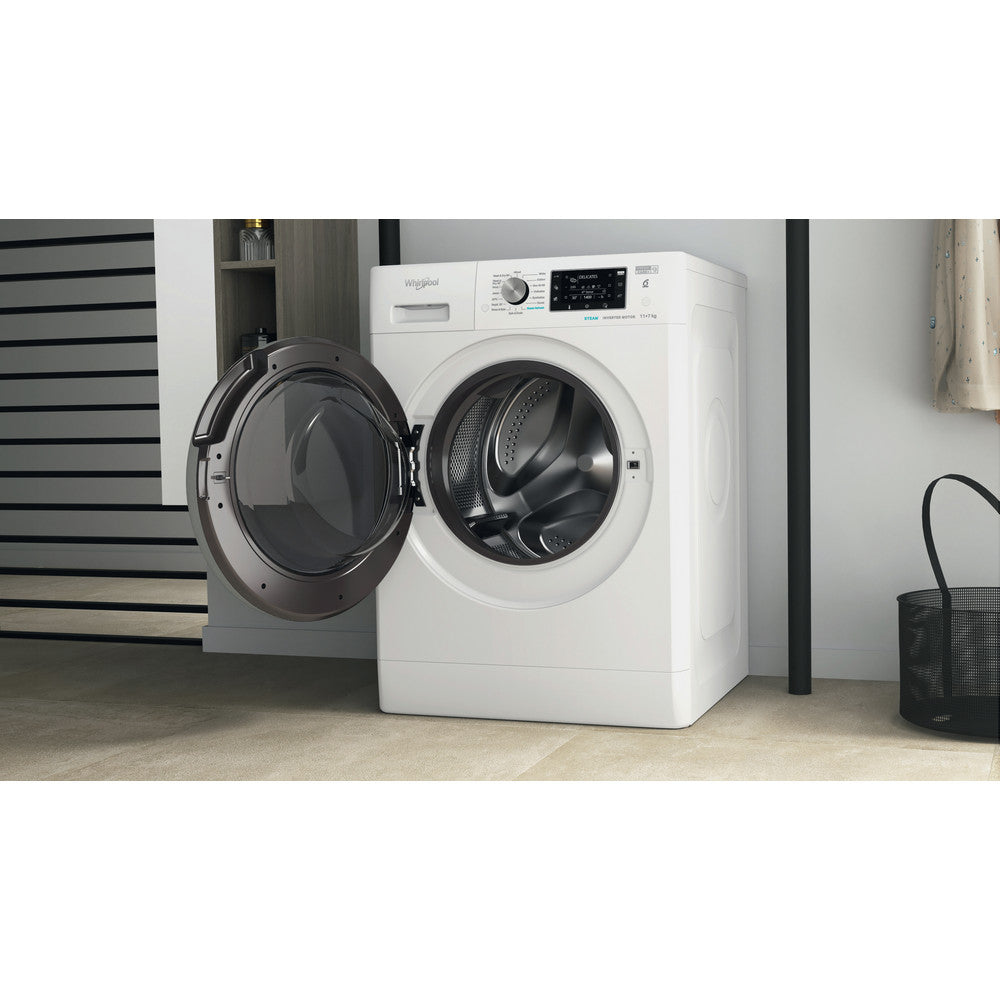 Whirlpool 11KG/7KG 1351 Spin Freestanding Washer Dryer - White | FWDD1174269BSVUK from Whirlpool - DID Electrical