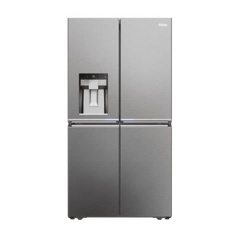 Haier Cube 90 Series 7 601L No Frost Multi Door Freestanding Fridge Freezer - Platinum Inox | HCR7918EIMP