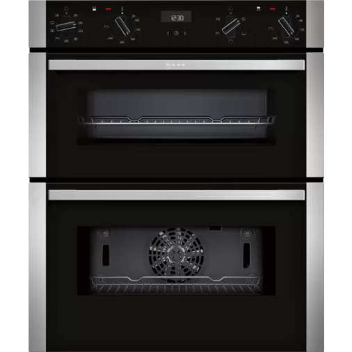 Neff N 50 Built-Under Electric Double Oven - Stainless Steel | J1ACE2HN0B (7562288791740)