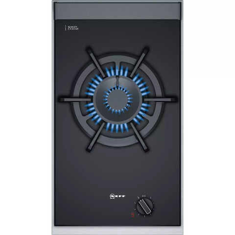 Neff N 90 Domino 30CM Built-In Gas Hob - Black & Stainless Steel | N23TA19N0