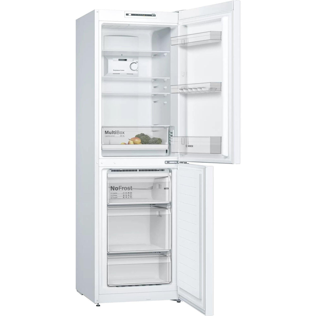 Bosch Serie 2 No Frost Freestanding Fridge Freezer - White | KGN34NWEAG from DID Electrical - guaranteed Irish, guaranteed quality service. (6977493860540)