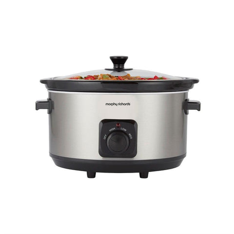 Morphy Richards 6.5L Ceramic Slow Cooker - Brushed Stainless Steel | 461013