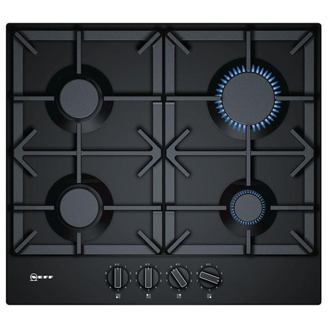 NEFF 60cm 4 Burner Built-In Gas Hob - Black | T26DS49S0