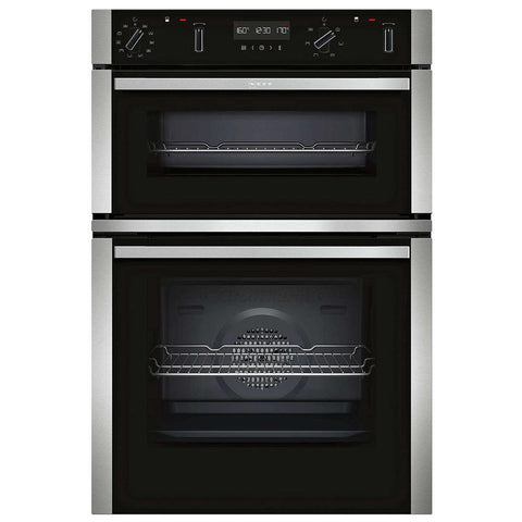 Neff N50 Built-In Electric Double Oven - Black & Stainless Steel | U2ACM7HN0B