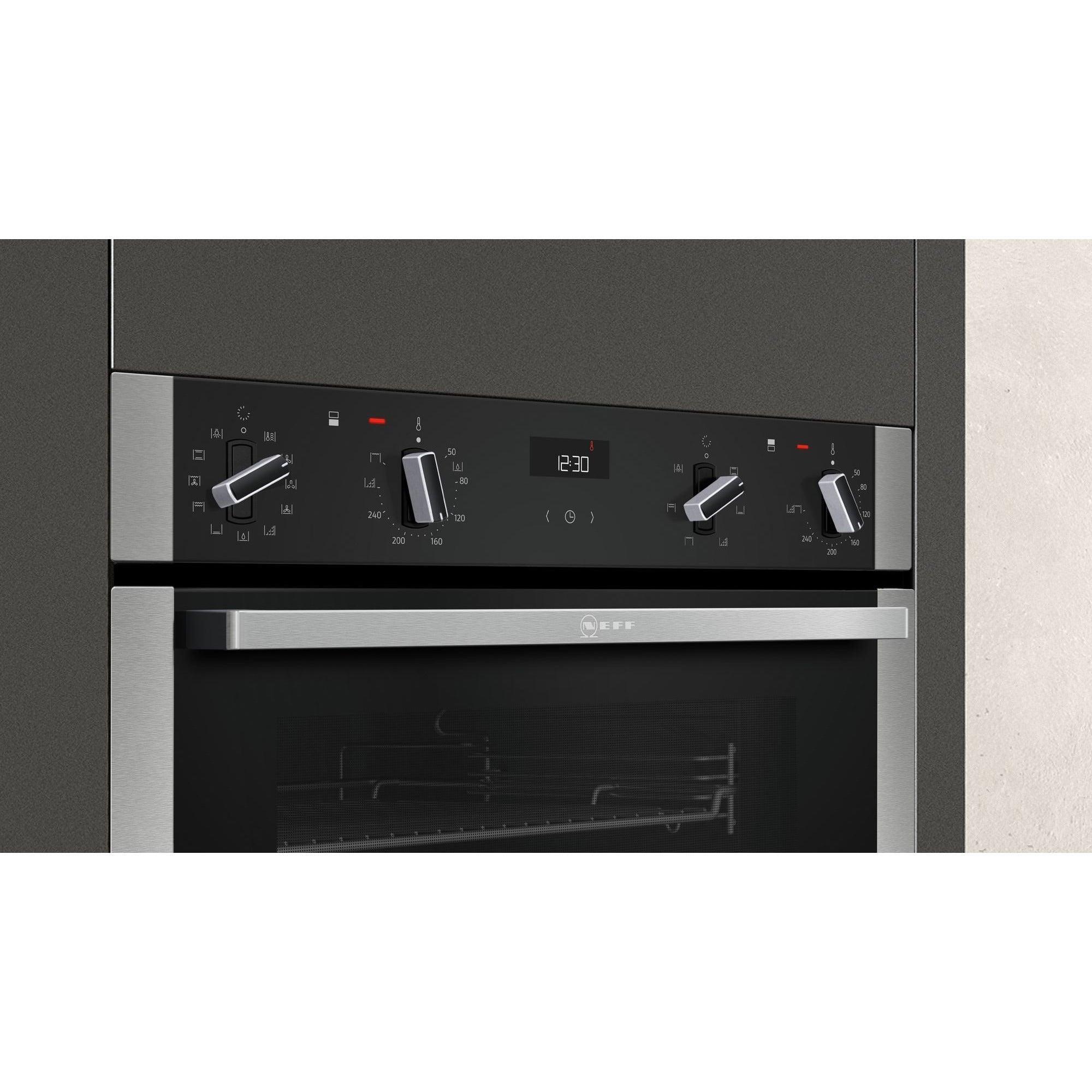 Neff u2acm7hn0b built in electric 60cm black double deals oven