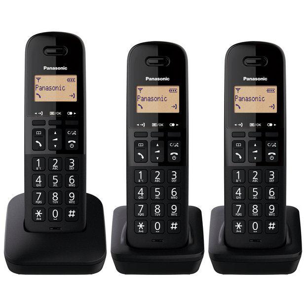 Panasonic KX-TGB 613 Cordless Trio Dect Phone Black