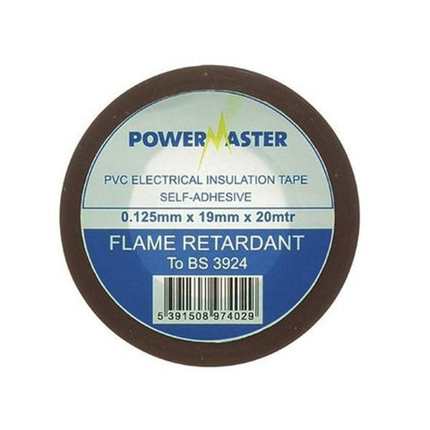 Powermaster 19mm 20M PVC Eletrical Insulating Tape - Brown | 1799-14