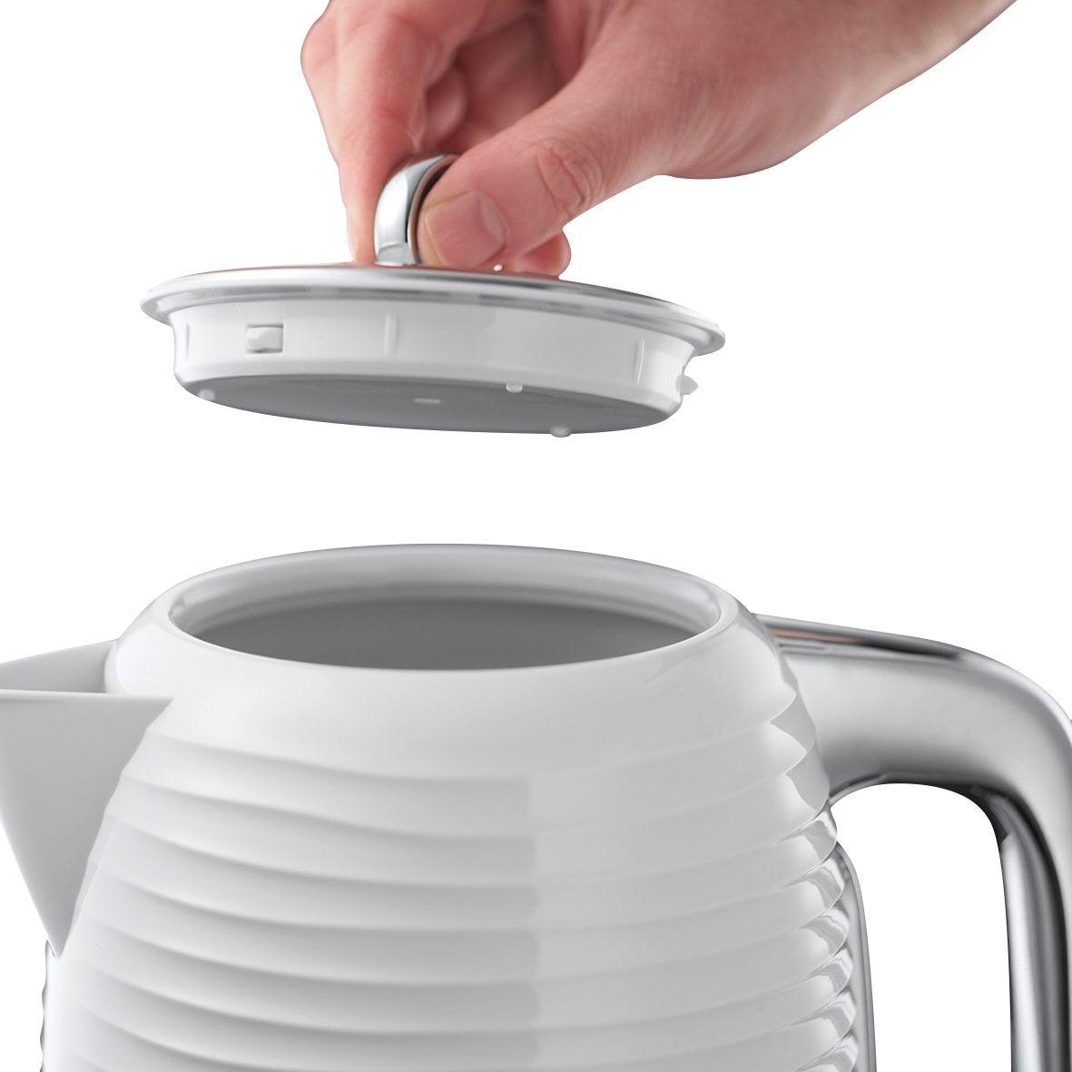 Russell Hobbs 1.7L 2400W Inspire Kettle - White | 24360 from DID Electrical - guaranteed Irish, guaranteed quality service. (6890818732220)