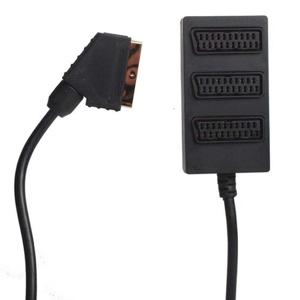 Sinox 3 Way Scart Box Splitter - Black | TV8703 from DID Electrical - guaranteed Irish, guaranteed quality service. (6890739597500)