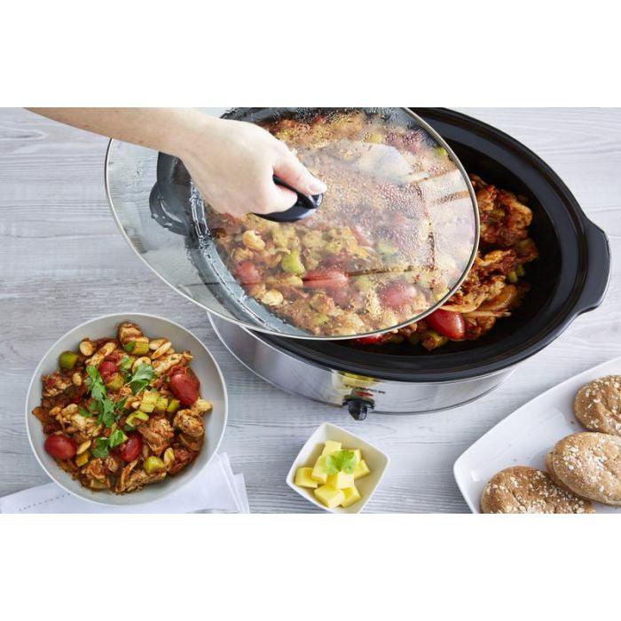 Tower 6.5L Slow Cooker - Stainless Steel | T16040 (7256692949180)