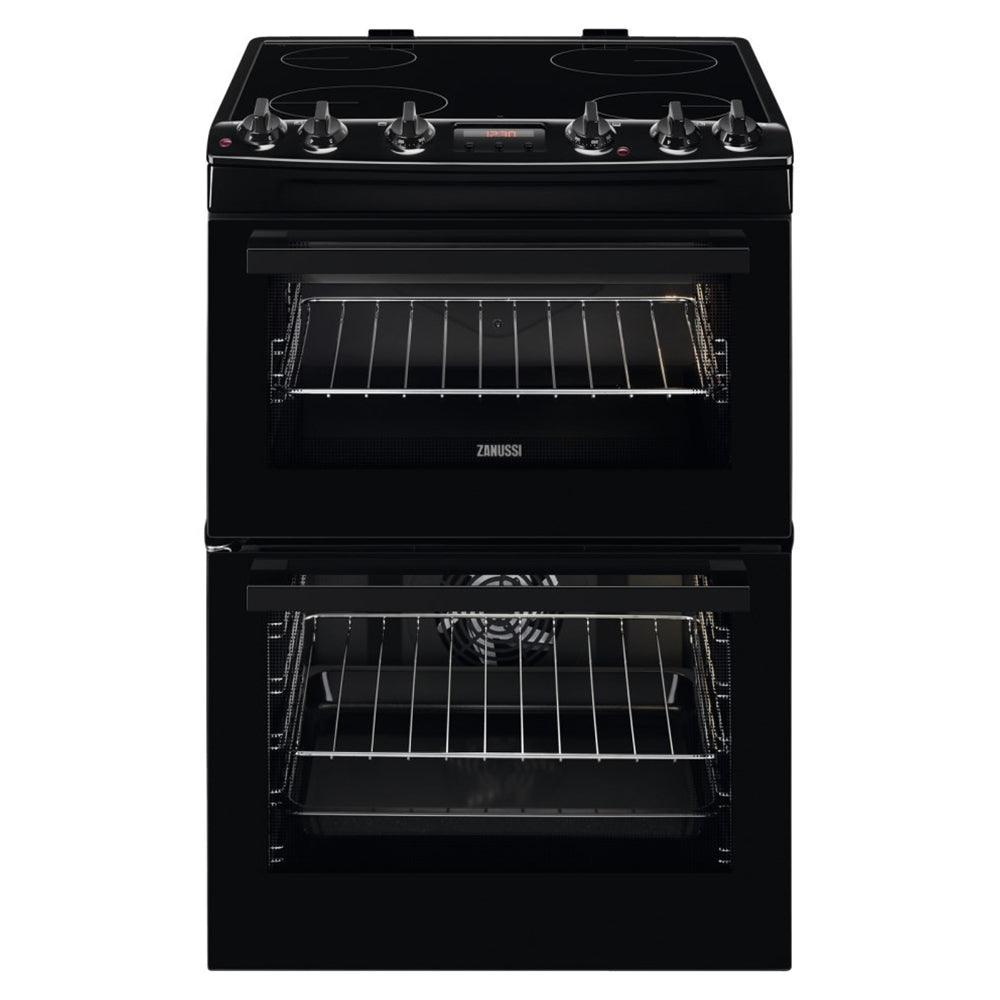 Zanussi 60CM Freestanding Ceramic Electric Cooker - Black | ZCV66250BA from DID Electrical - guaranteed Irish, guaranteed quality service. (6890931421372)